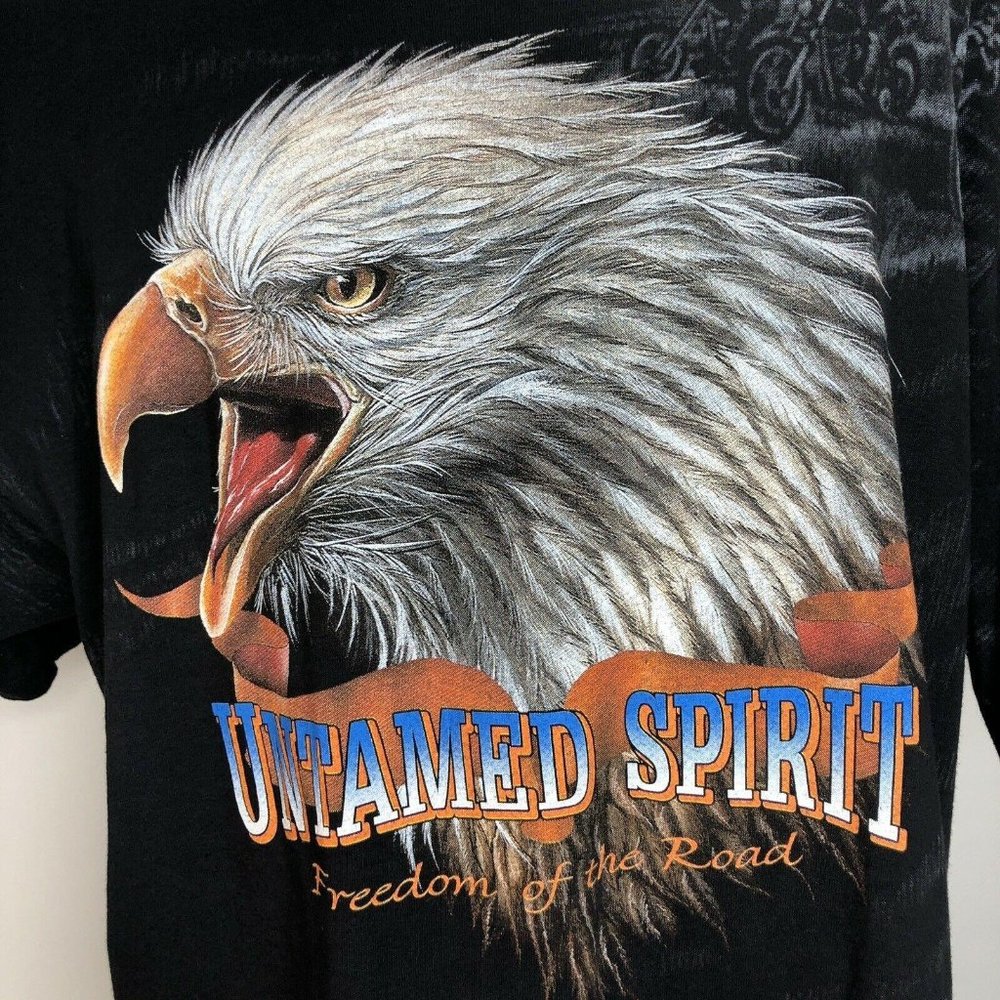 New‎ Vintage Untamed Spirit Biker T Shirt Freedom O
